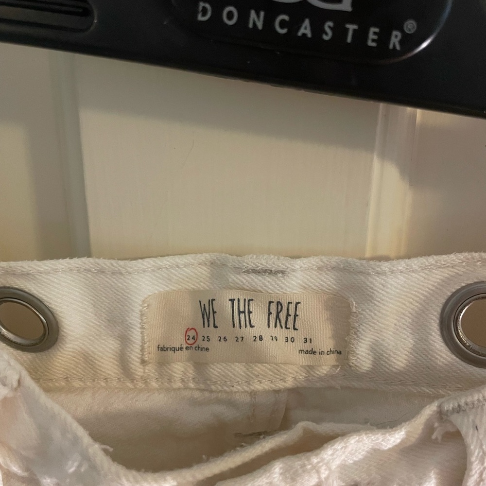 We the free white Jean shorts